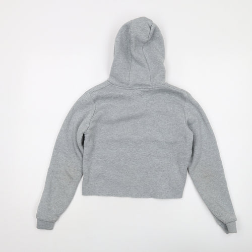 Lonsdale Girls Grey Pullover Hoodie Size 11-12 Logo Design