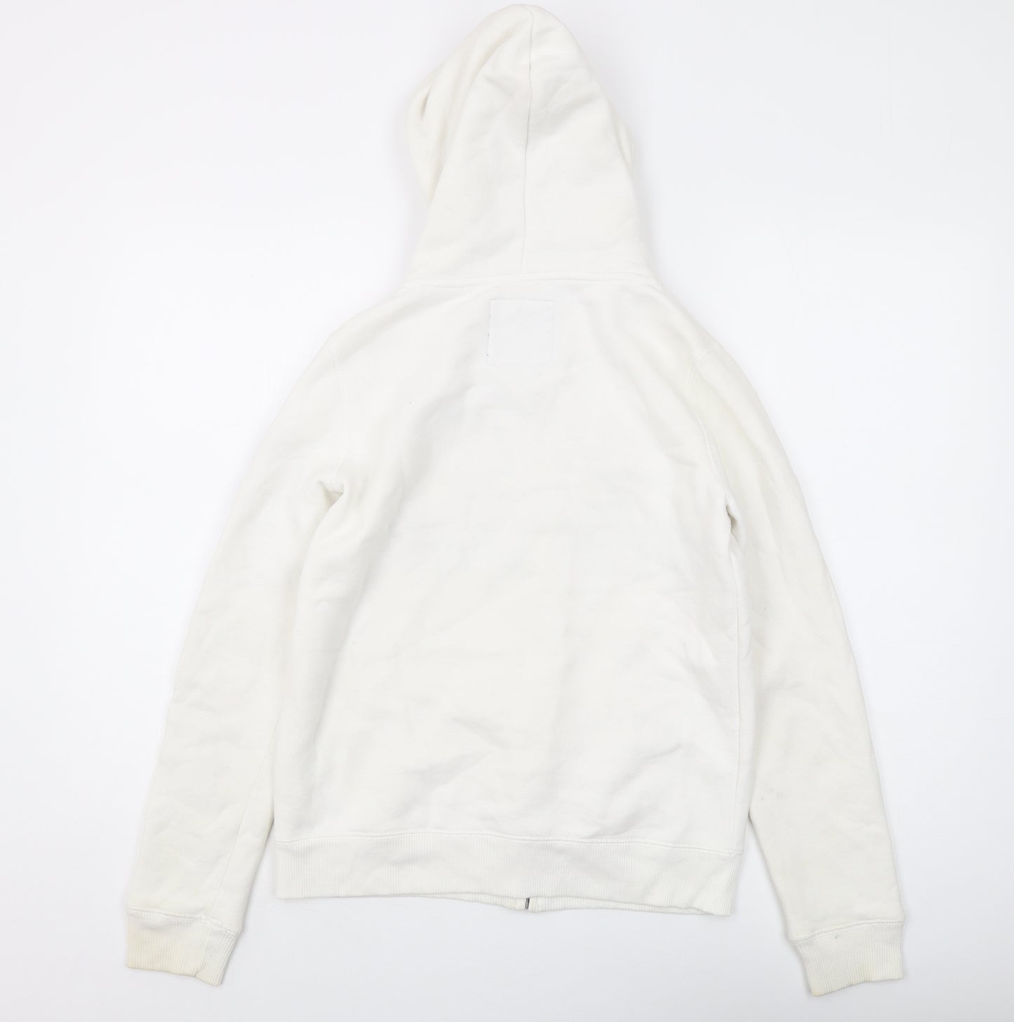 Hollister Women's White XS Full Zip Hoodie