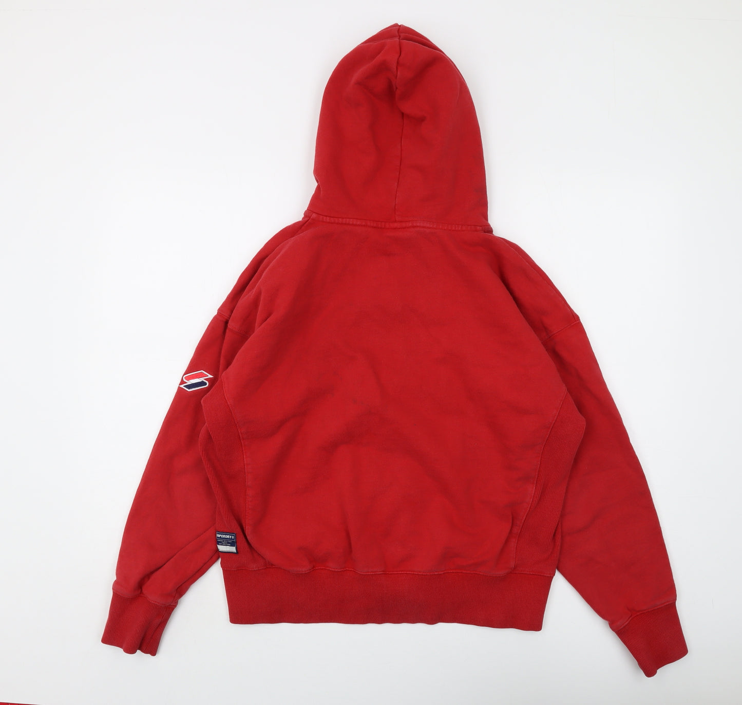 Superdry Women's Red Full Zip Hoodie Size 16