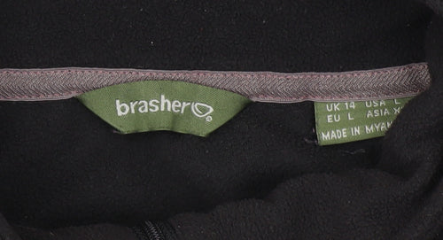 Brasher Women's Black Fleece Pullover Sweatshirt Size 14