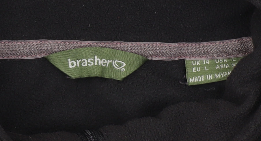 Brasher Women's Black Fleece Pullover Sweatshirt Size 14