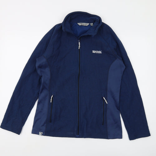 Regatta Blue Full Zip Fleece Sweatshirt Unisex UK 12