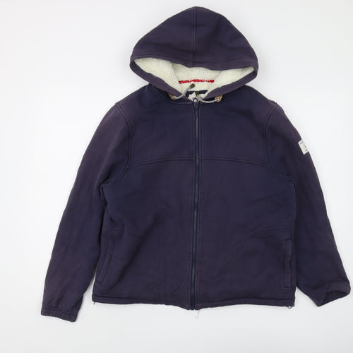 Joules Women's Blue Hooded Jacket Size 12