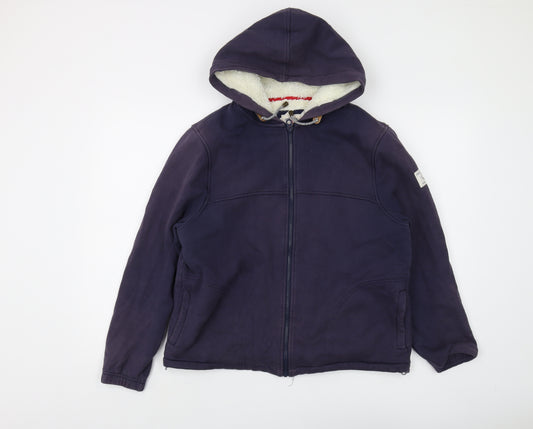 Joules Women's Blue Hooded Jacket Size 12