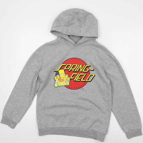 Primark Boys Grey Simpsons Pullover Hoodie - Size 20
