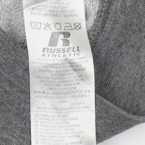 Russell Athletic Boys Grey Full Zip Hoodie 10 Years
