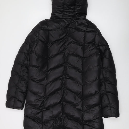 Brave Soul Women's Black Hooded Puffer Jacket Size 14