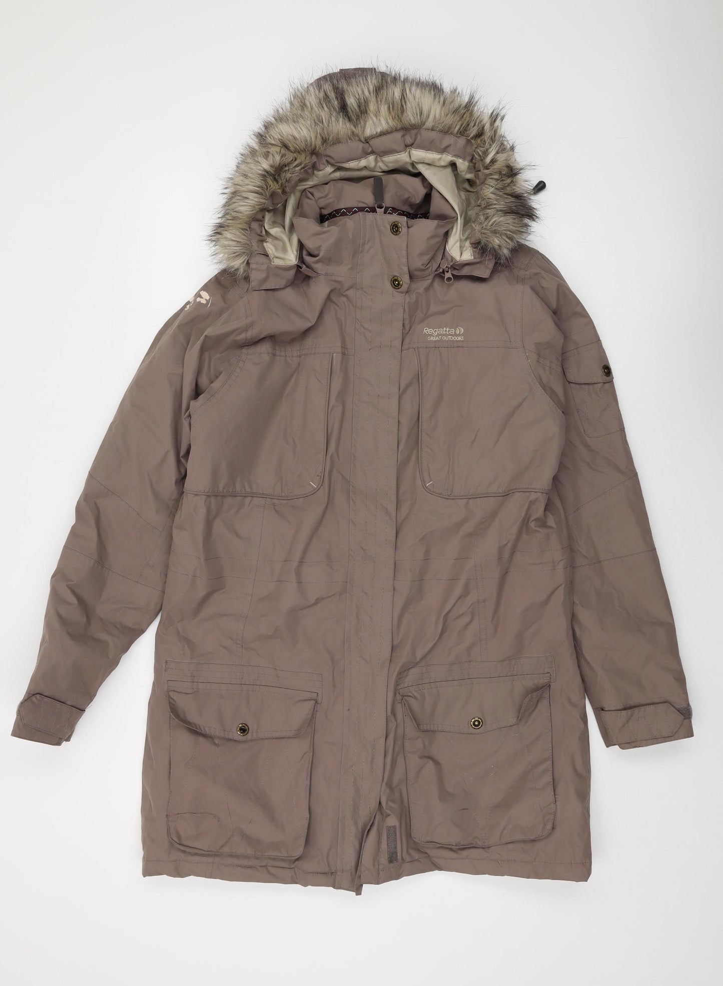 Regatta Brown Women's Parka Jacket - Size 14