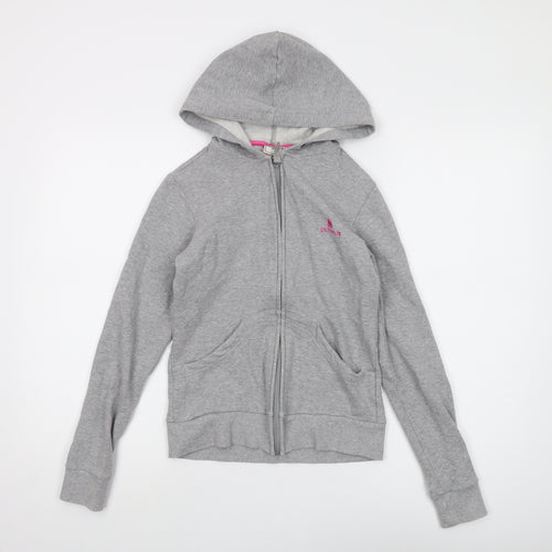 Olympus Sport Grey Full Zip Women's Hoodie UK 8