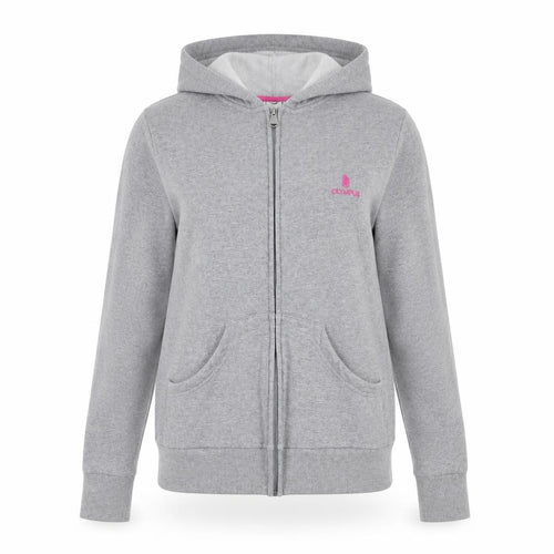 Olympus Sport Grey Full Zip Women's Hoodie UK 8