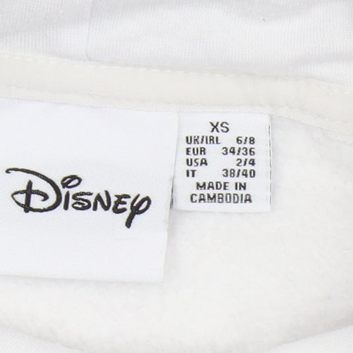 Disney Women's White XS Hoodie - Princess Graphic Print
