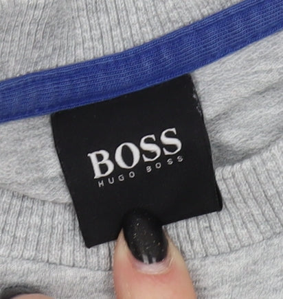 Hugo Boss Men’s Grey Pullover Logo Sweatshirt M