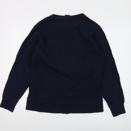 Smog Men's Blue Pullover Sweatshirt L Graphic Print