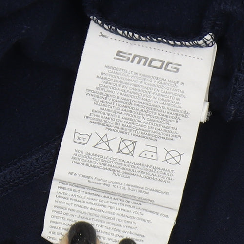 Smog Men's Blue Pullover Sweatshirt L Graphic Print