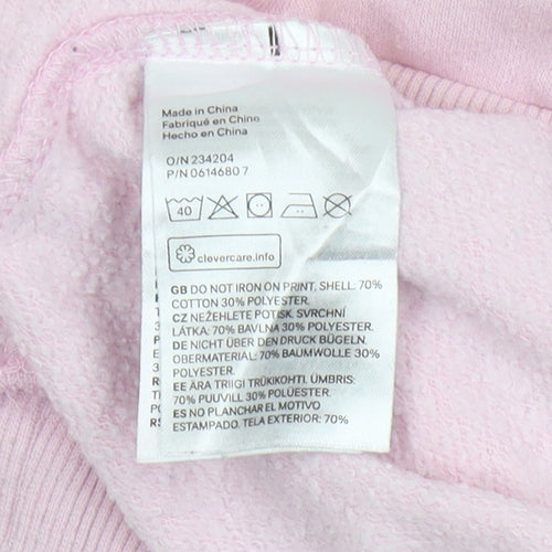 H&M Girls Pink Mickey Mouse Graphic Sweatshirt, Size 12 Years