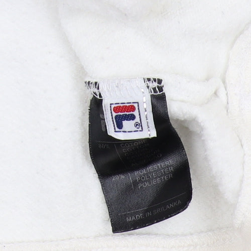 Fila Women's White XL Pullover Hoodie with Pockets