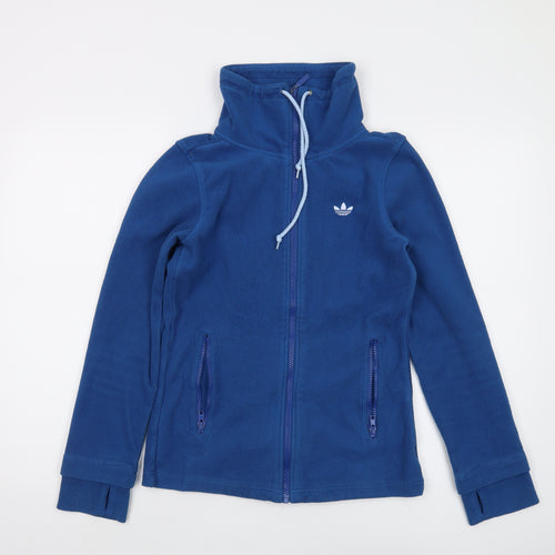 Adidas Women's Blue Full Zip Hoodie Size 6