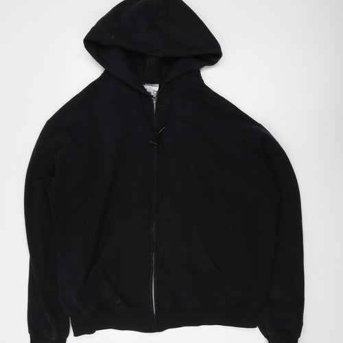 Champion Men's Black Full Zip Hoodie - Large