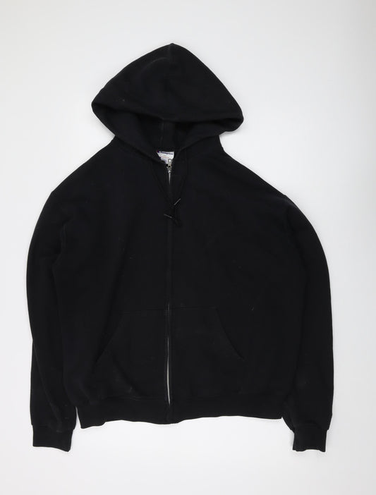 Champion Men's Black Full Zip Hoodie - Large