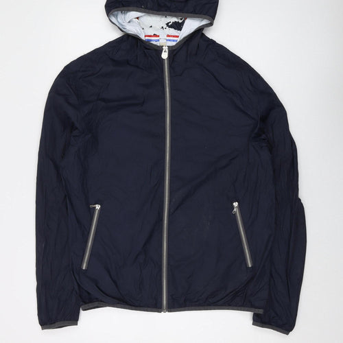 Colmar Men's Blue Windbreaker Jacket, Size 44, Hooded, Casual