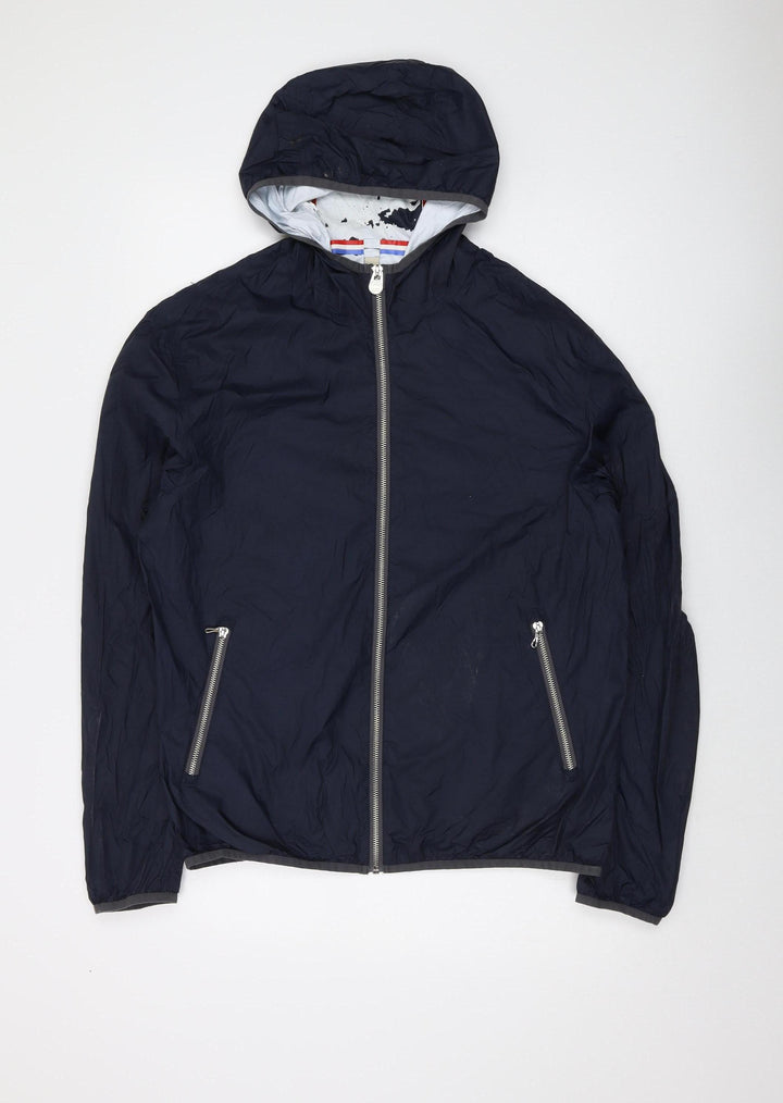 Colmar Men's Blue Windbreaker Jacket, Size 44, Hooded, Casual