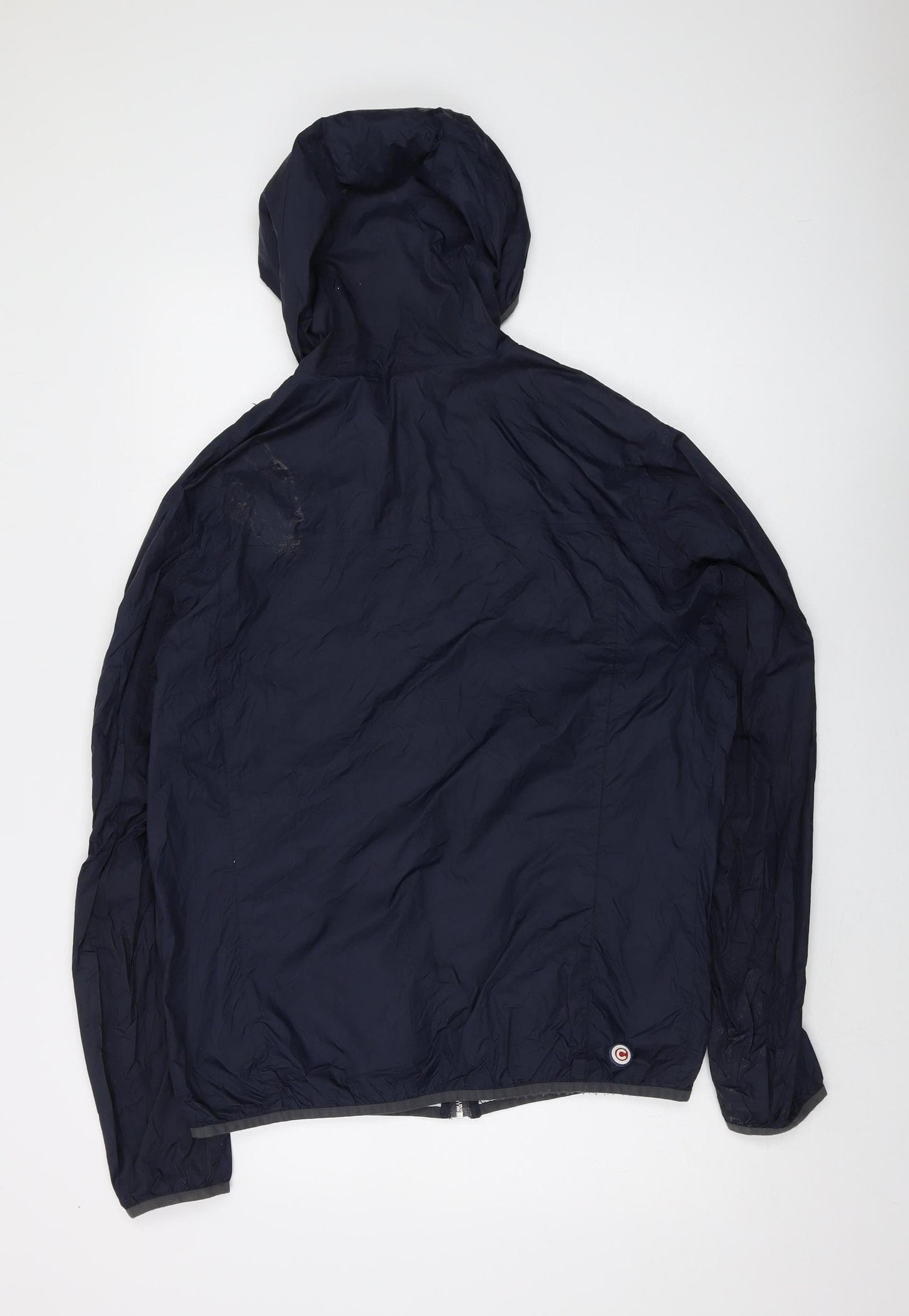 Colmar Men's Blue Windbreaker Jacket, Size 44, Hooded, Casual