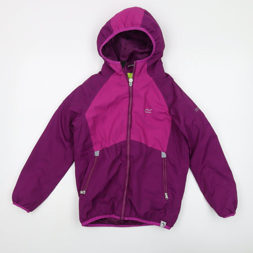 Regatta Girls Purple Waterproof Rain Coat Jacket 11-12 Years