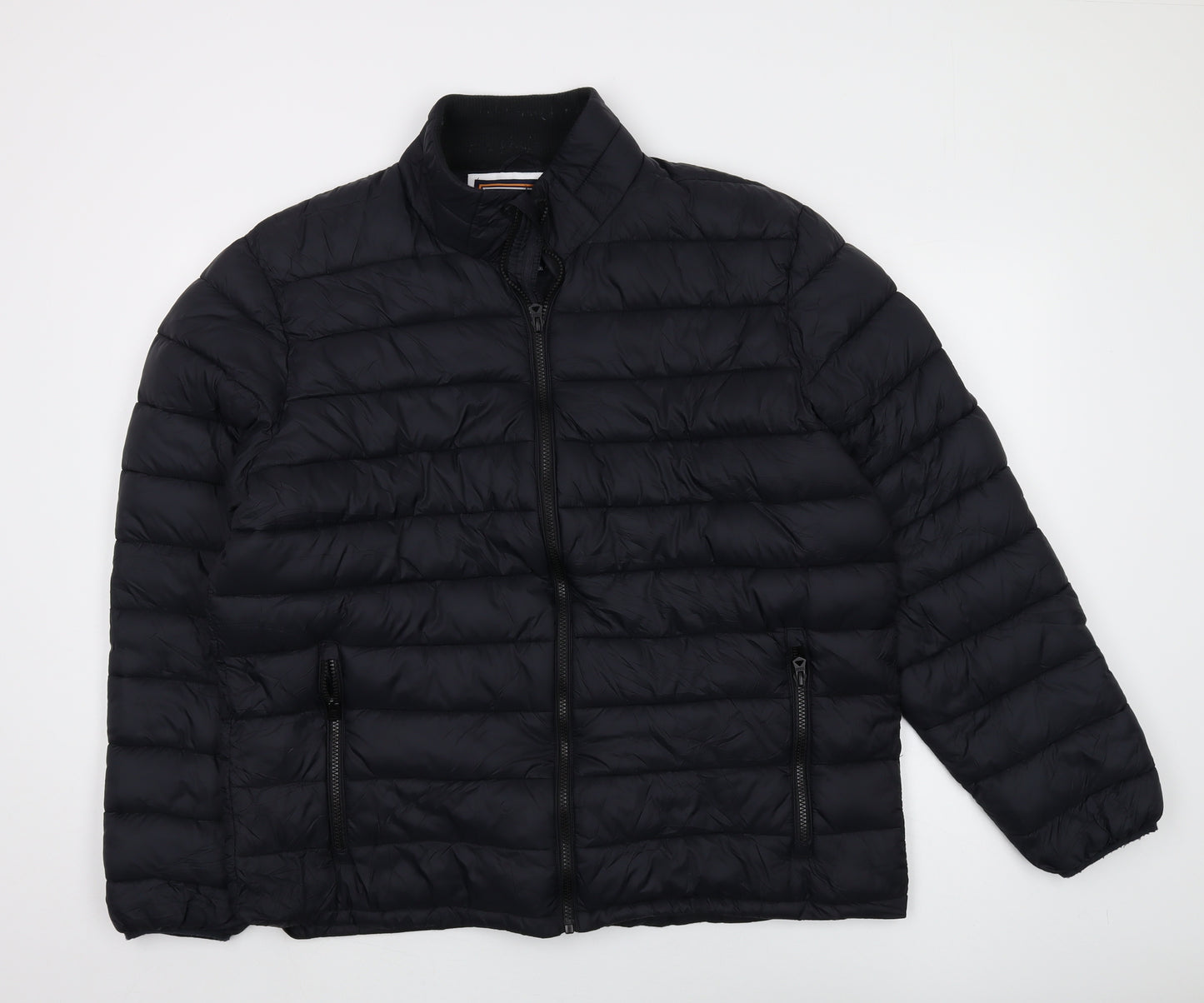 Soulcal & Co Men's Black 2XL Puffer Jacket with Zip