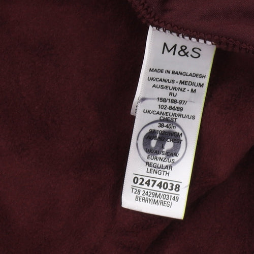 Marks and Spencer Women's Red Fleece Jacket M