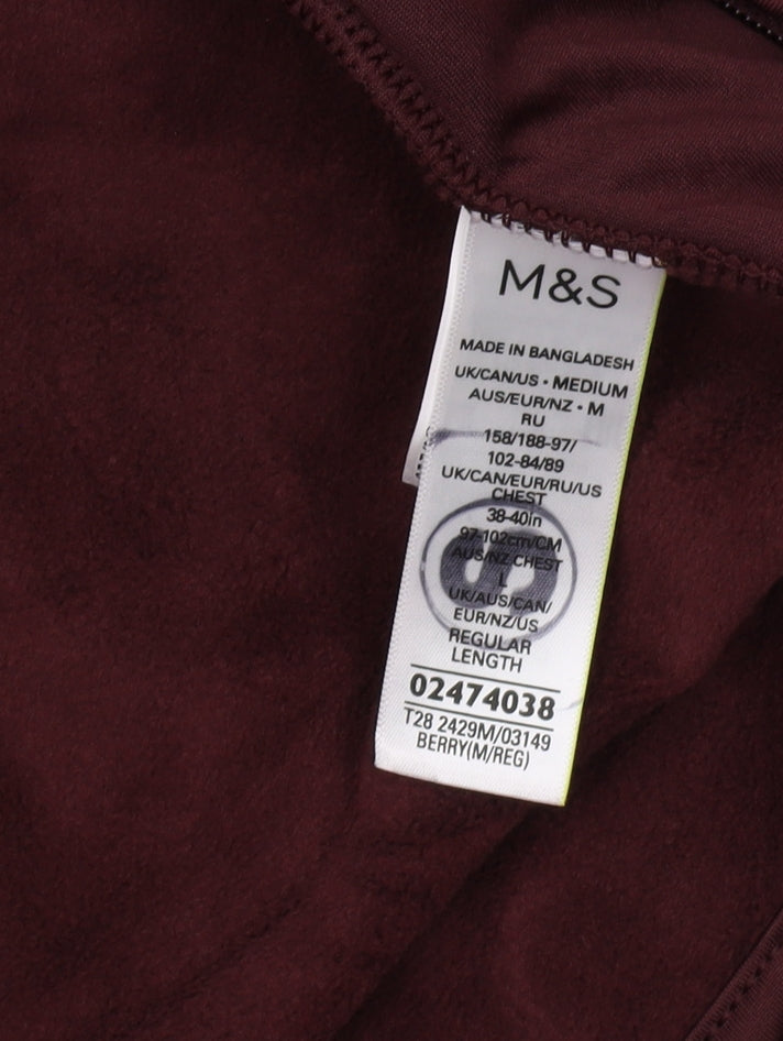 Marks and Spencer Women's Red Fleece Jacket M