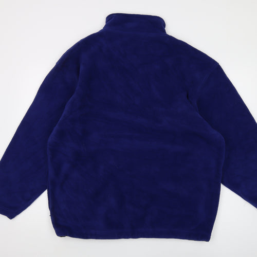 St. Bernard Men's Blue Fleece 1/4 Zip Pullover Sweatshirt