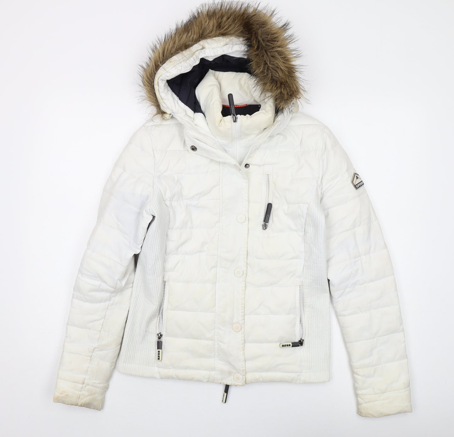 Superdry Women's White Puffer Jacket Size M