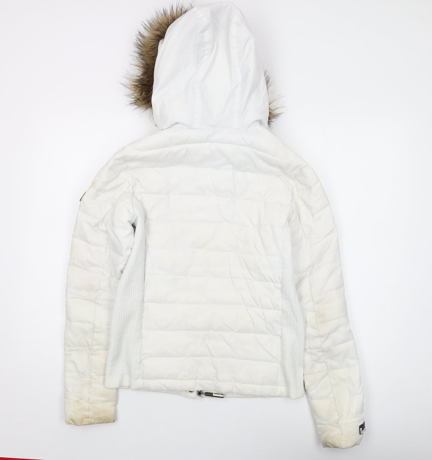 Superdry Women's White Puffer Jacket Size M