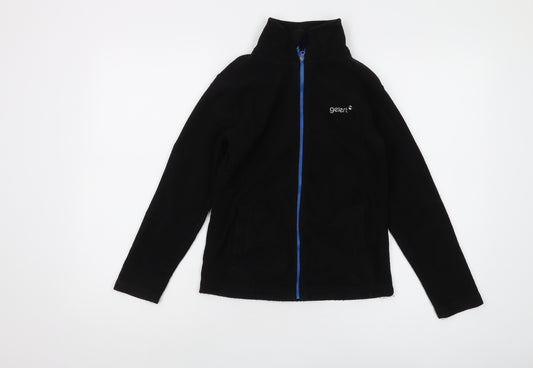 Gelert Boys Black Basic Jacket 9-10 Years Full Zip Lined