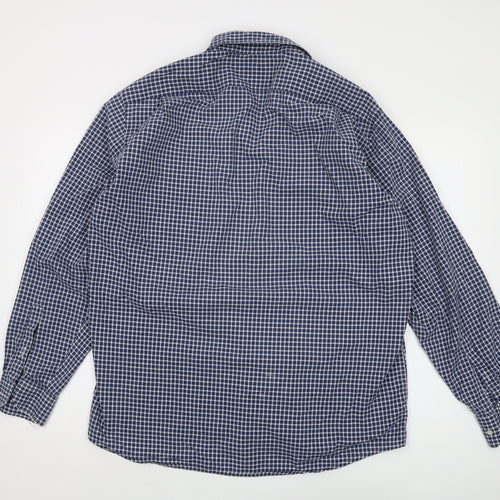 Lacoste Men's Blue Check Button-Up Shirt 14
