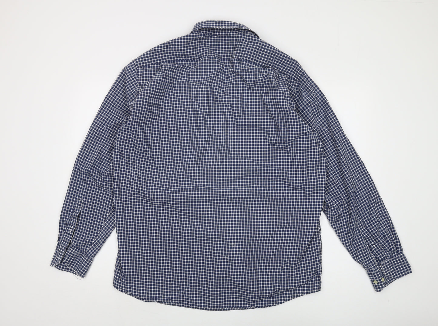 Lacoste Men's Blue Check Button-Up Shirt 14