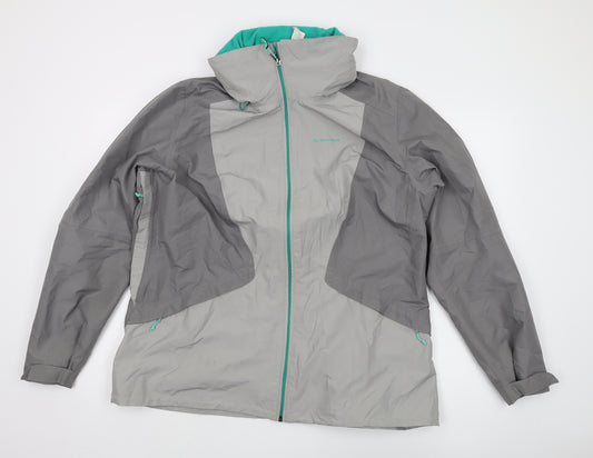 Decathlon Men's Grey 2XL Waterproof Rain Jacket