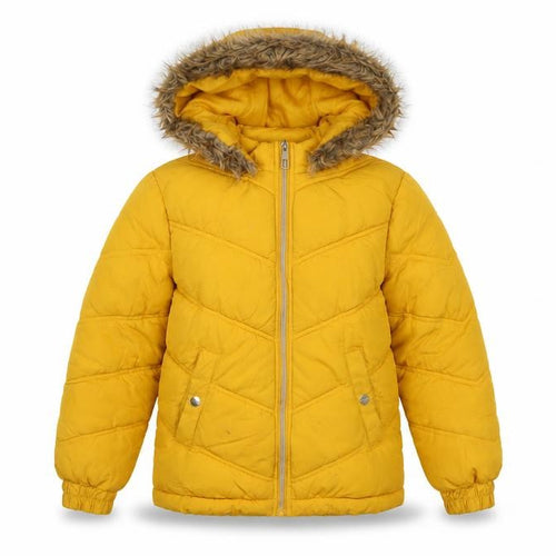 Lipsy Yellow Girls' Puffer Jacket 9 Years Hooded Coat