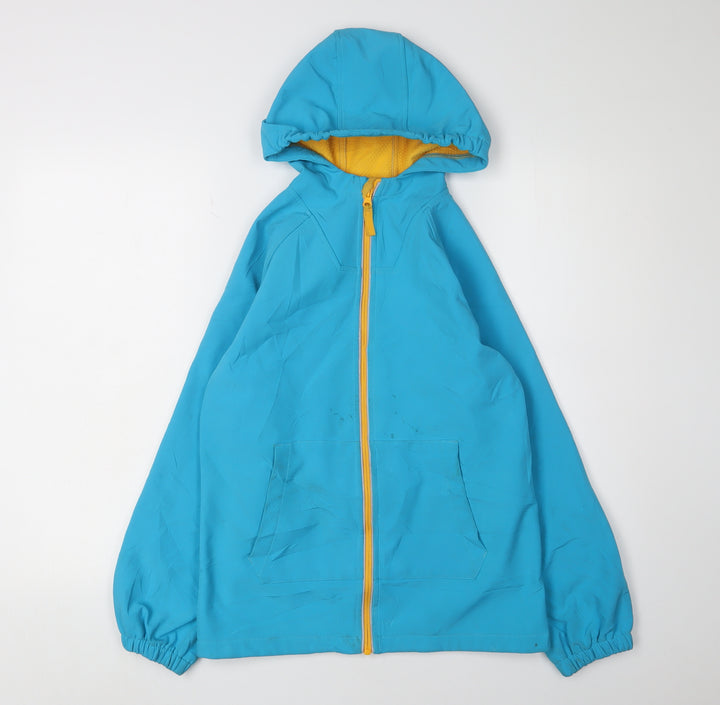 Mountain Warehouse Boys Blue Waterproof Hoodie Jacket 13 Years