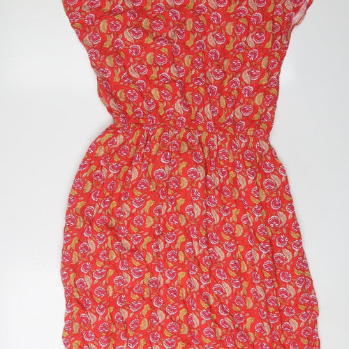 Crew Clothing Women's Red Floral Dress Size 10