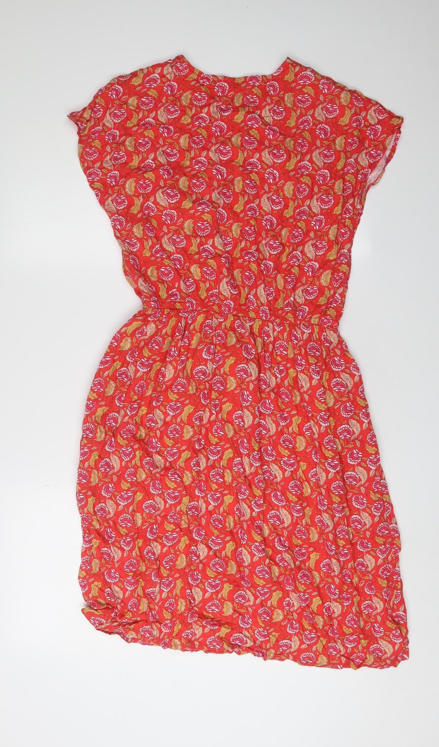 Crew Clothing Women's Red Floral Dress Size 10