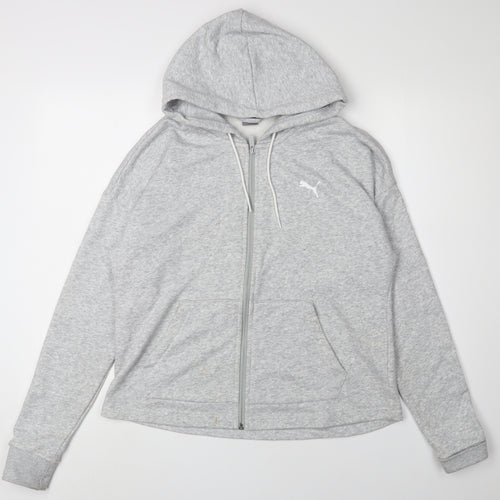 Puma Grey Full Zip Hoodie Unisex Adults XL