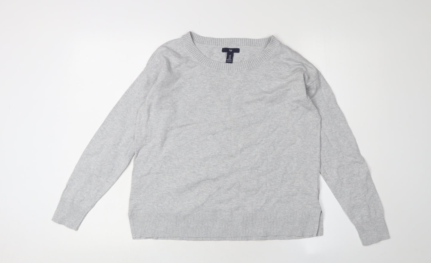 Gap Women's Grey Cotton Pullover Jumper M