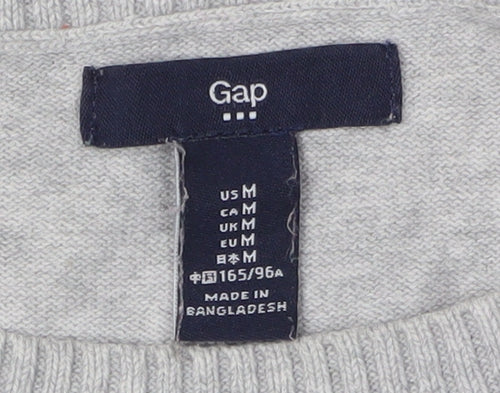 Gap Women's Grey Cotton Pullover Jumper M