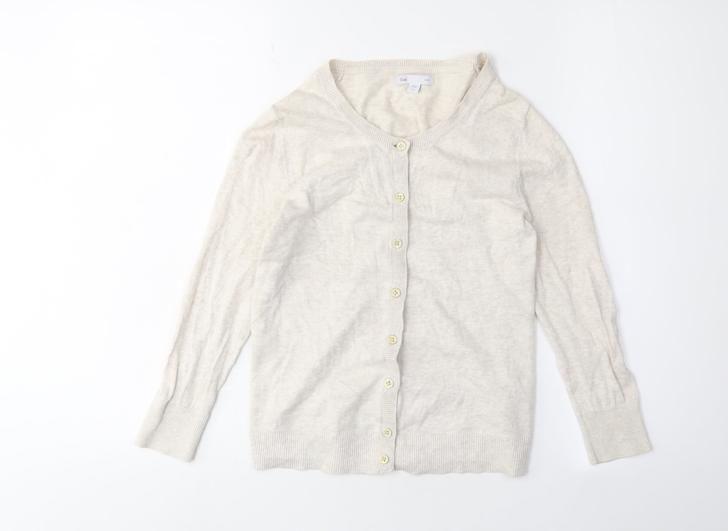 Gap Women's Beige XS Cardigan Knit 100% Cotton