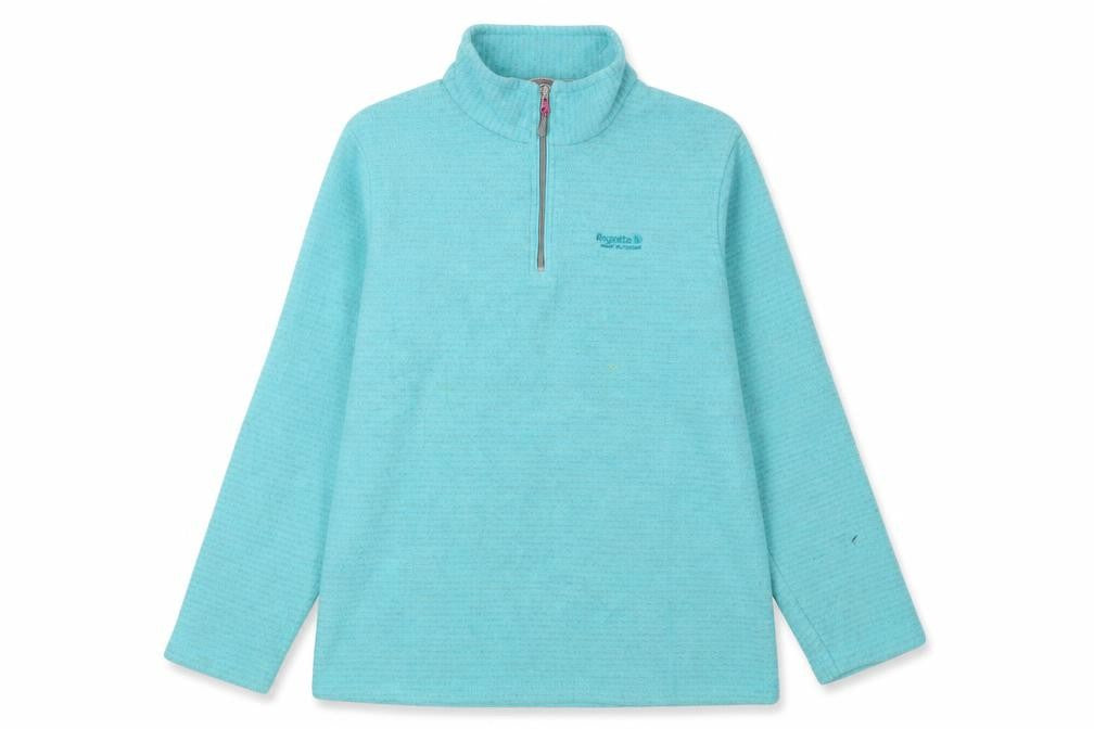 Front view of Regatta Women's Blue Fleece 1/2 Zip Sweatshirt, size 14