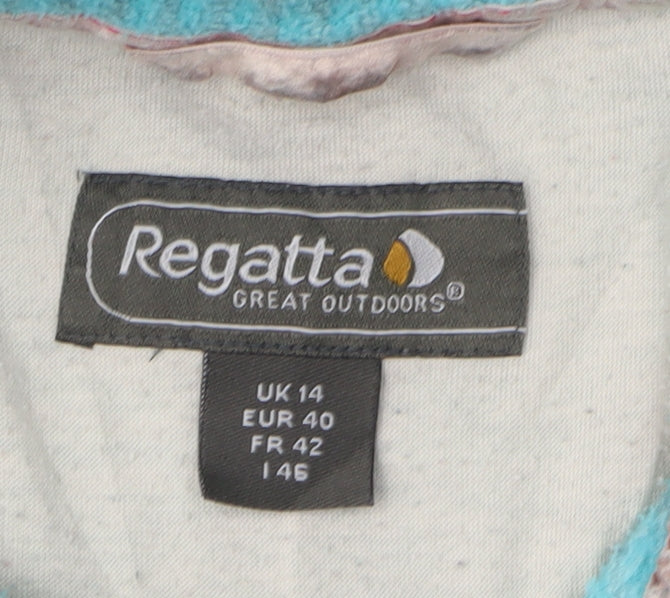 Regatta Women's Blue Fleece 1/2 Zip Sweatshirt Size 14