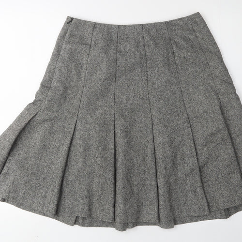 Hobbs Women's Grey Pleated Skirt Size 10