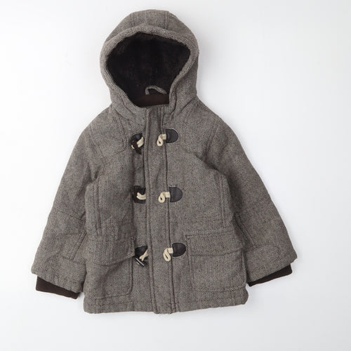 Matalan Unisex Toddler Brown Duffle Coat, 24 Months