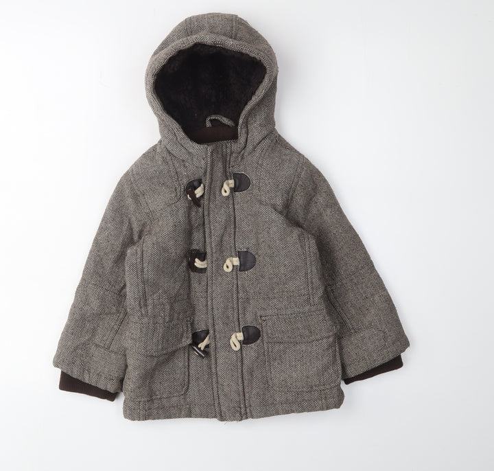 Matalan Unisex Toddler Brown Duffle Coat, 24 Months